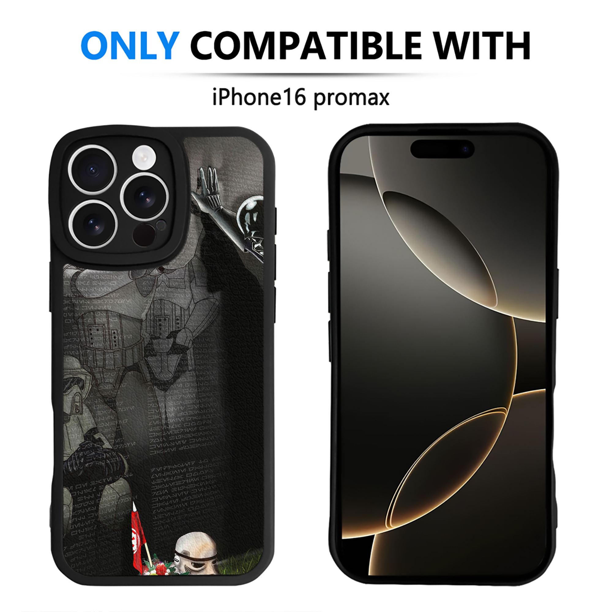 （画像用） スター・ウォーズ Star Wars 【iPhone 16シリーズ対応】シリコンスマホケース（レザー調） 材質：シリコン